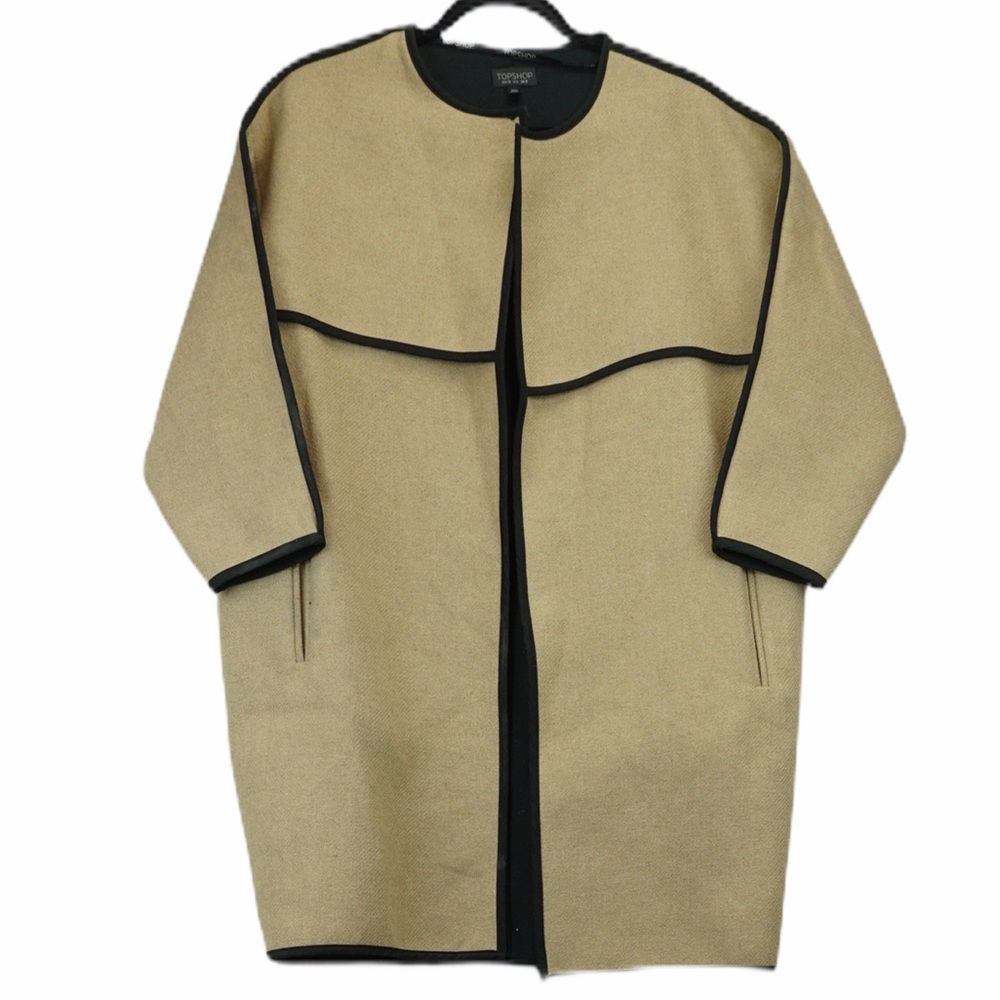 Topshop Tan and Black Coat